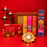 Luxury Diwali Gift Hamper with Traditional Sweets, Incense & Decorative Diya | Destiny Diwali Hamper