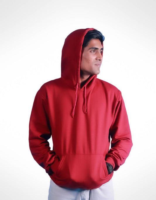 Bold Red Oversized - Hoodie