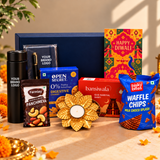 Premium Custom Diwali Corporate Gift Hamper with Diary, Tumbler, Dry Fruits & Sweets | Destiny Diwali Hamper