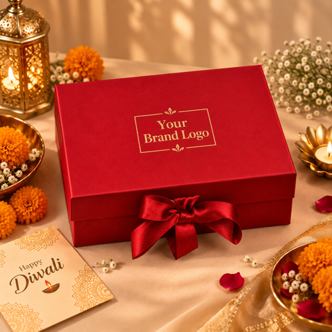 Destiny Premium Diwali Gift Hamper with Almonds, Ferrero Rocher & Diya