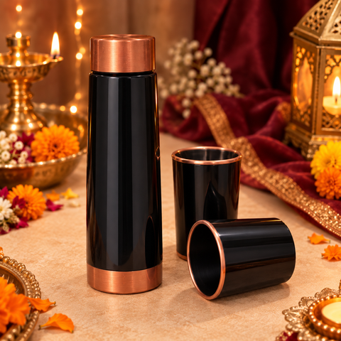 Destiny Copper Bottle & Tumbler Gift Set | Premium Diwali Gift Hamper