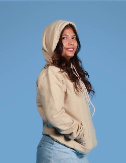 Beige - Oversized Hoodie.