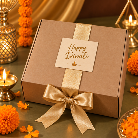 Premium Corporate Diwali Gift Hamper with Chocolates, Chakli, Keychain,Diyas & Customised Gifts | Diwali Hamper | Destiny Diwali Hamper