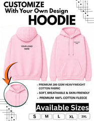 Customized  Hoddie jacket 350 gsm T-Shirt With Your Company Logo | Order Logo Printed Hoddie jacket |  Destiny clothing (Pack of 10)