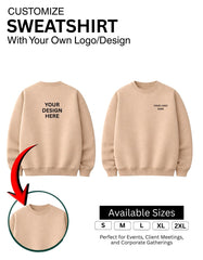 Customized SweatShirt 300 gsm T-Shirt With Your Company Logo | Order Logo Printed SweatShirt  |  Destiny clothing (Pack of 10)