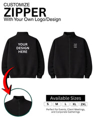 Customized  Zipper jacket 350 gsm T-Shirt With Your Company Logo | Order Logo Printed Zipper jacket |  Destiny clothing (Pack of 10)