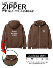 Customized Zipper hoddie jacket 350 gsm T-Shirt With Your Company Logo | Order Logo Printed Zipper hoddie jacket |  Destiny clothing  (Pack of 10)