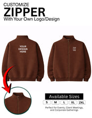 Customized  Zipper jacket 350 gsm T-Shirt With Your Company Logo | Order Logo Printed Zipper jacket |  Destiny clothing (Pack of 10)