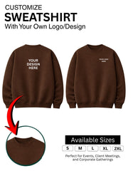 Customized SweatShirt 300 gsm T-Shirt With Your Company Logo | Order Logo Printed SweatShirt  |  Destiny clothing (Pack of 10)