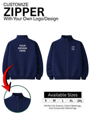 Customized  Zipper jacket 350 gsm T-Shirt With Your Company Logo | Order Logo Printed Zipper jacket |  Destiny clothing (Pack of 10)