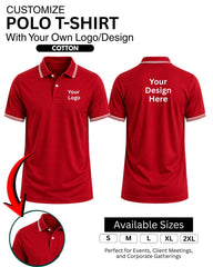 Customized Tipping Polo T-Shirt | Customized With Your Company Logo | Order Logo Printed Polo | Destiny clothing