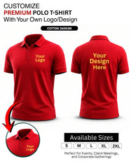 Customized Premium polo t-shirt | Customized With Your Company Logo | Order Logo Printed Tees | Destiny clothing
