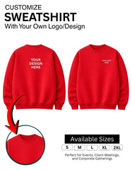 Customized SweatShirt 300 gsm T-Shirt With Your Company Logo | Order Logo Printed SweatShirt  |  Destiny clothing (Pack of 10)