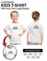 Customized Kids  T-Shirt |Customized With Your Company Logo | Order Logo Printed  Kids Tees |  Destiny clothing (Pack of 2)