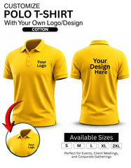 Customized Cotton Polo T-Shirt | Customized With Your Company Logo | Order Logo Printed Tees | Destiny clothing (Pack of 2)