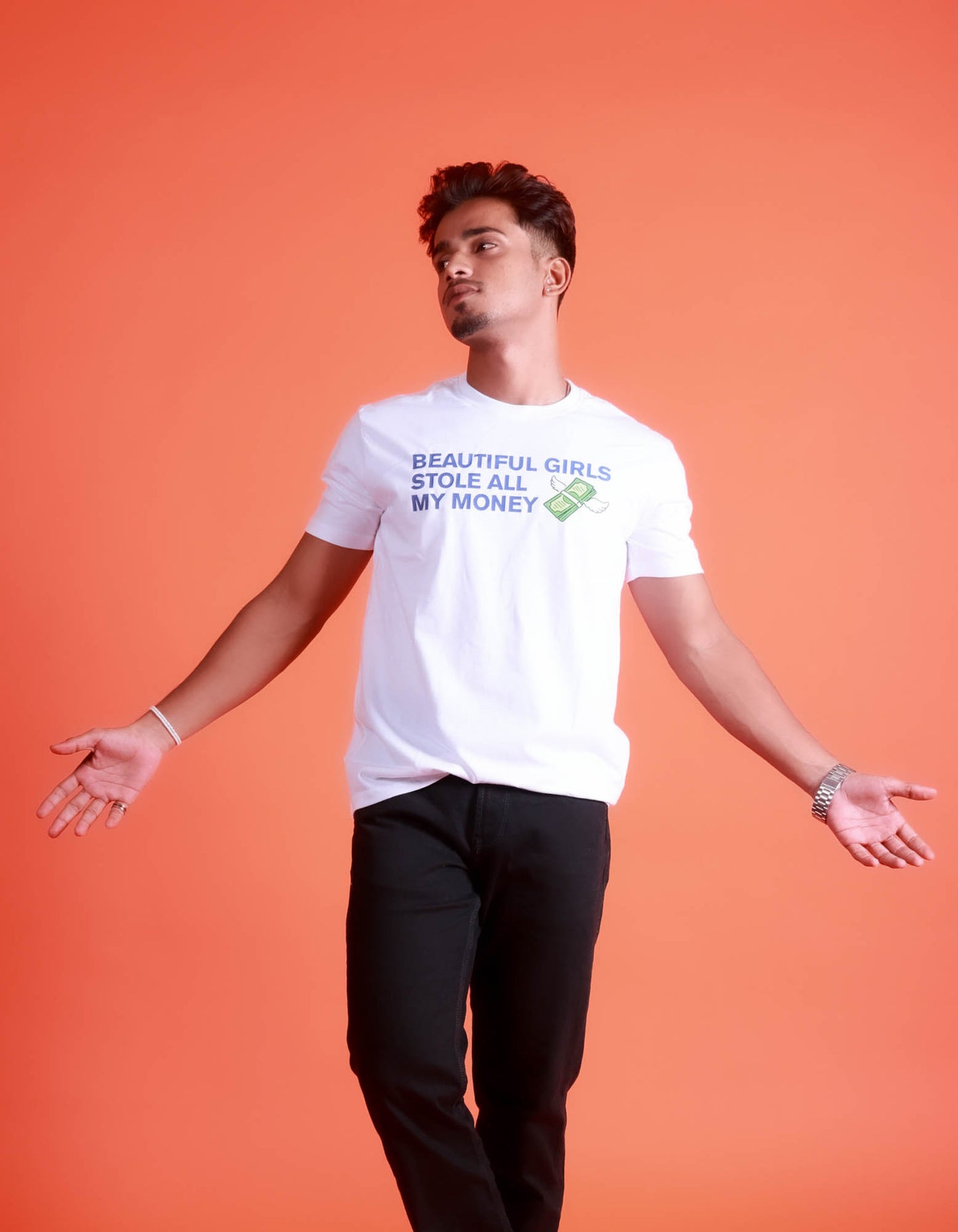 Beautiful Girls Stole All My Money - Printed T-shirt