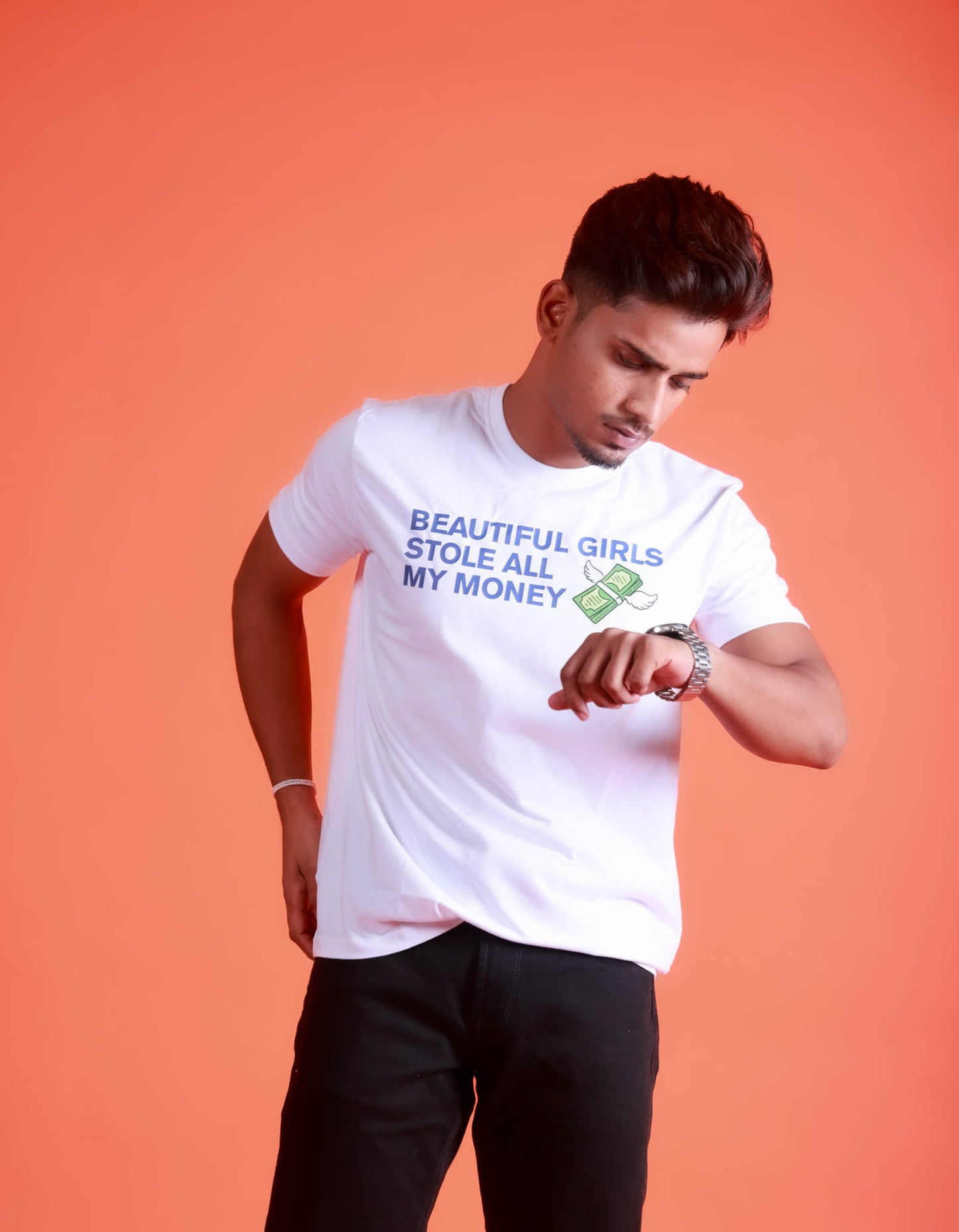 Beautiful Girls Stole All My Money - Printed T-shirt