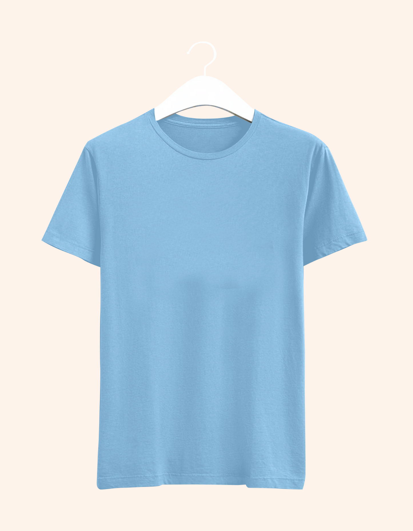 Sky Blue Women Basic T-shirt