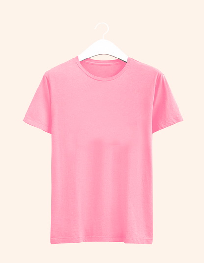 Pink Basic Women Regular Fit T-SHIRT