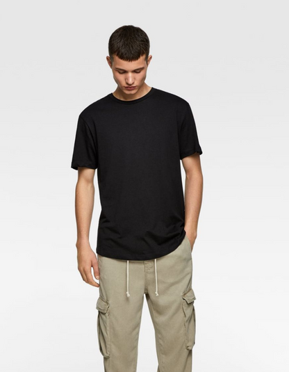 Black Basic Regular T-shirt