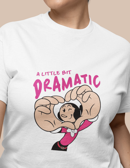 “Iconic Drama” White Printed T-Shirt for Women