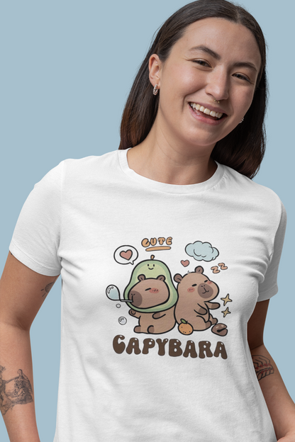 Cute Teddy Printed T-Shirt for Women | Regular Fit | 100% Cotton | Bio-Washed Premium Tee