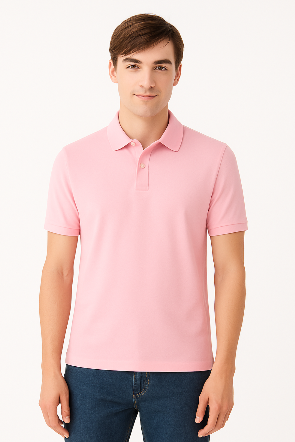 Premium Pink Polo T-Shirt for Men & Women | 100% Cotton | 249 GSM Bio-Washed | Comfortable Everyday Wear