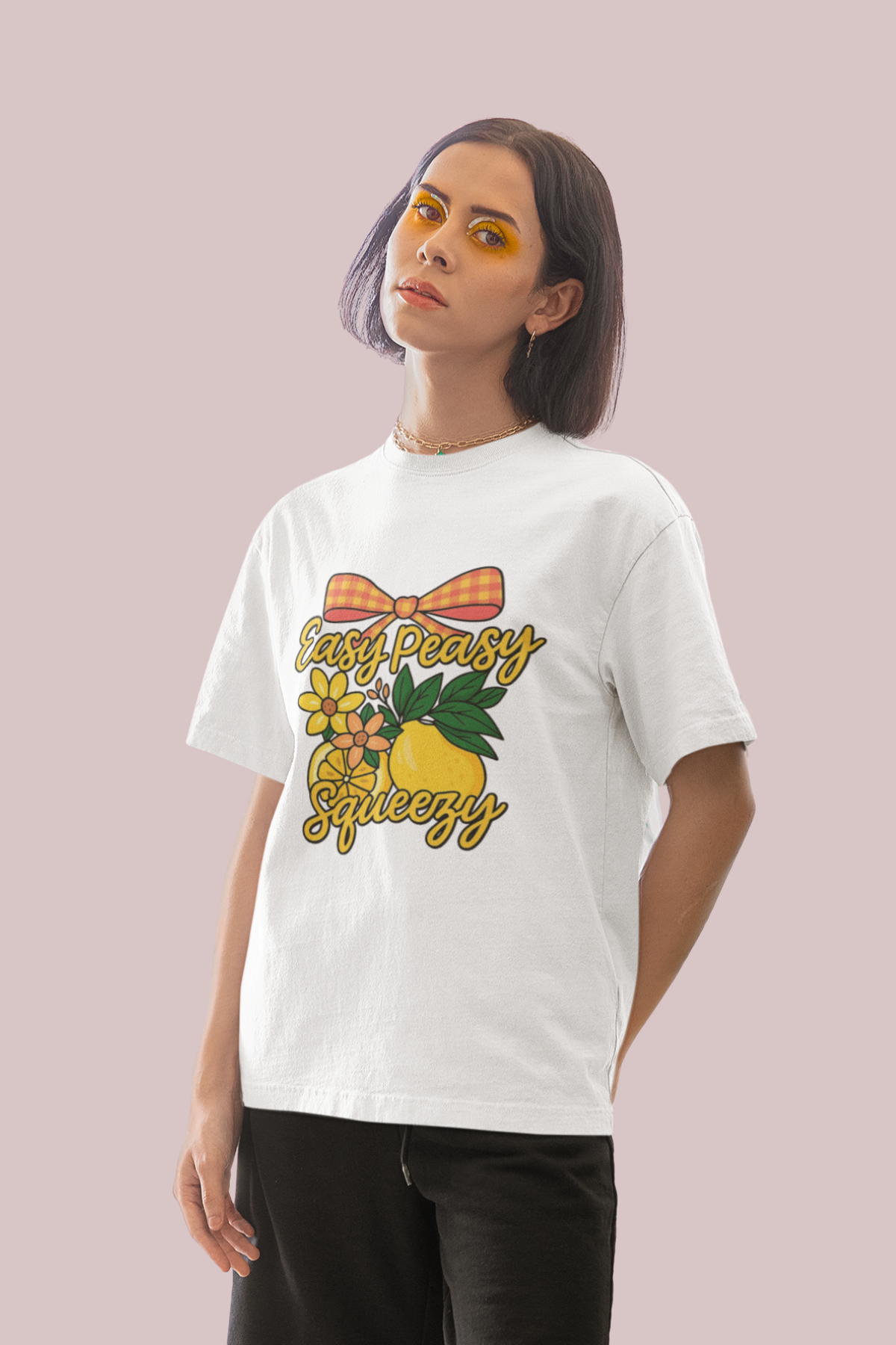 Lemon Printed T-Shirt for Women | Regular Fit | 100% Cotton | Bio-Washed Premium Tee