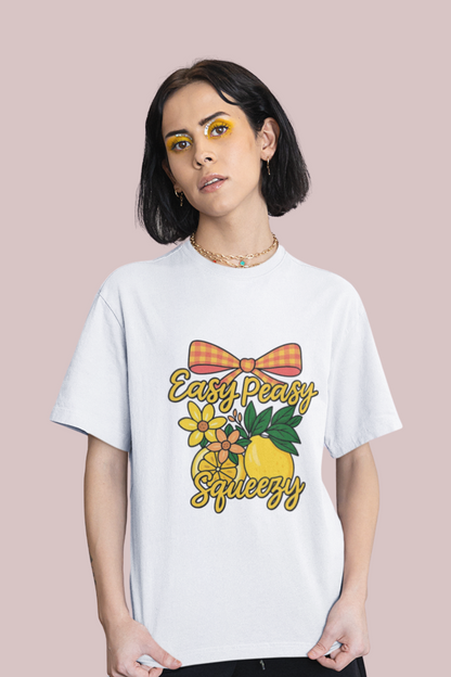 Lemon Printed T-Shirt for Women | Regular Fit | 100% Cotton | Bio-Washed Premium Tee