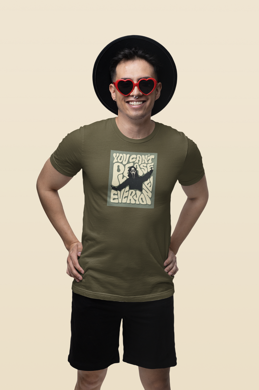 “You Can’t Please Everyone” Quote T-Shirt – White | 100% Cotton Bio-Wash | Premium Print