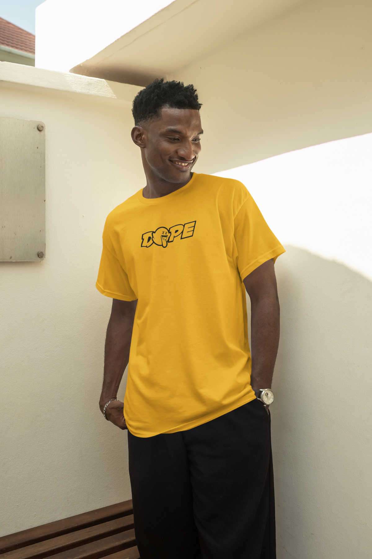 “Dope” Quote T-Shirt – White | 100% Cotton Bio-Wash | Premium Print | Streetwear Tee