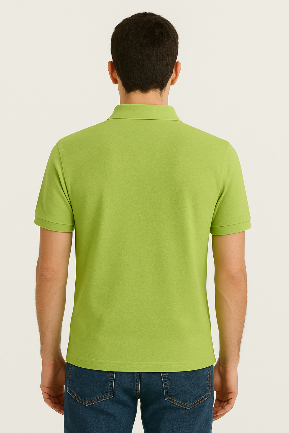 Light Green Polo T-Shirt for Men – Premium 250 GSM | 100% Cotton | Bio-Wash | Pre-Shrunk