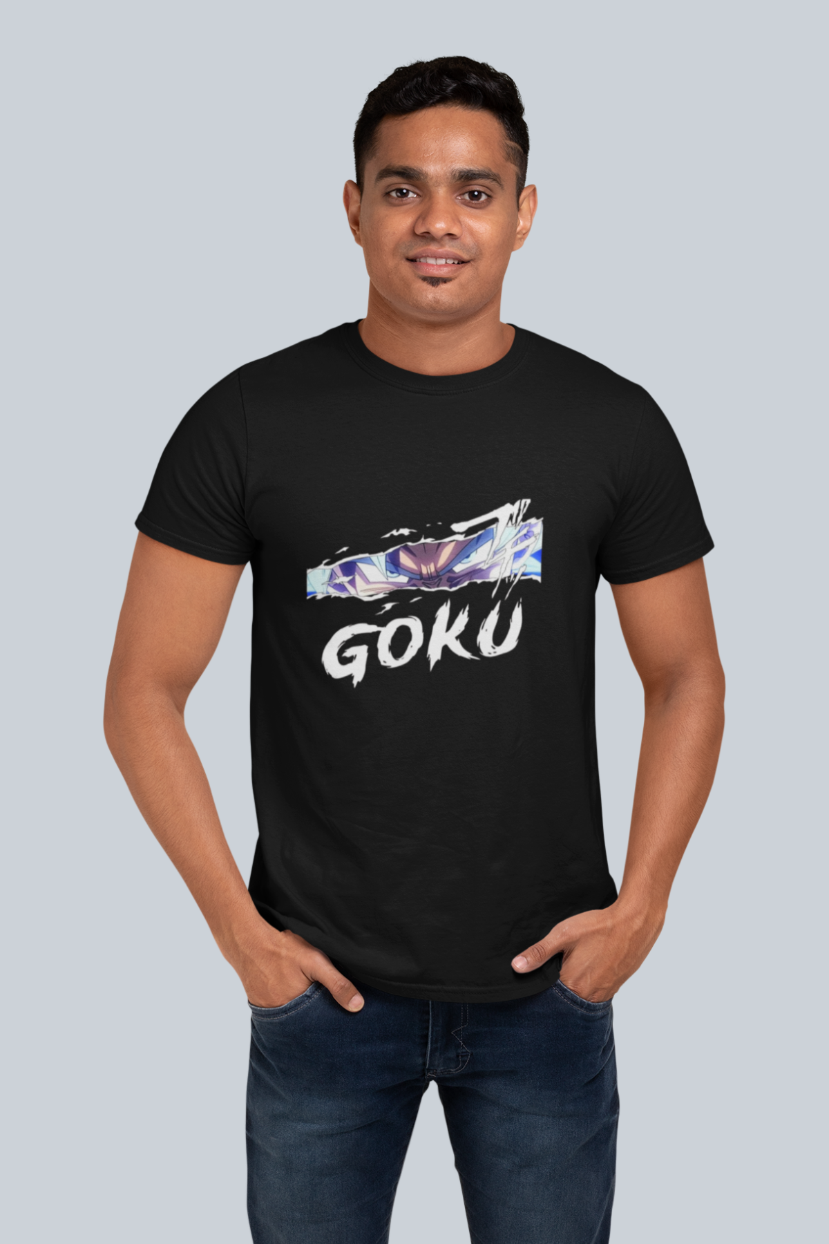 Goku Anime Graphic T-Shirt – White | Premium Print | 100% Cotton Bio-Wash | Streetwear Tee