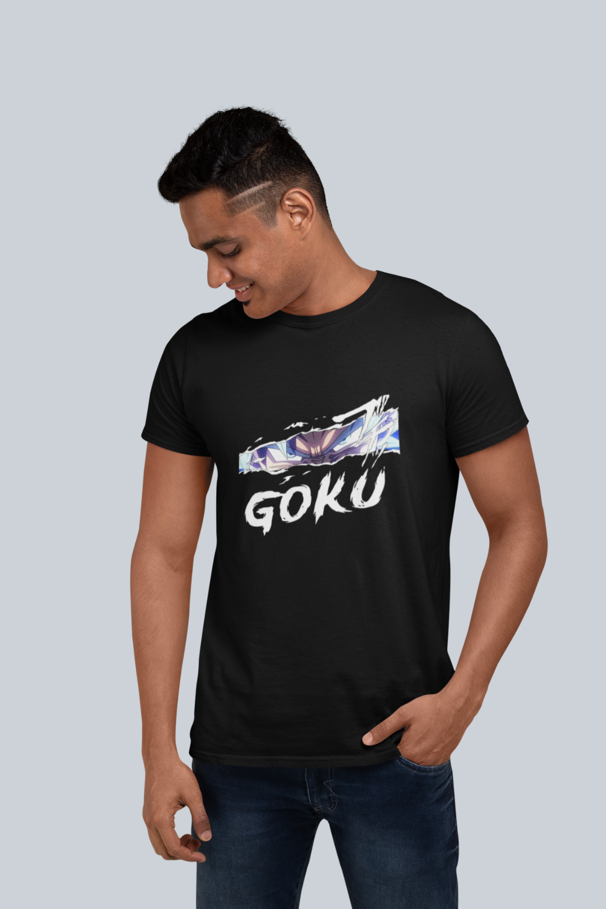 Goku Anime Graphic T-Shirt – White | Premium Print | 100% Cotton Bio-Wash | Streetwear Tee